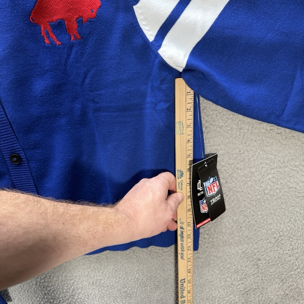 Buffalo Bills Sweater Womens XL Blue Cardigan Embroidered NFL Football NEW - Picture 6 of 14